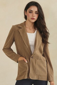 ETA 07/31/26 - The Classic Soft Corduroy One-Button Blazer