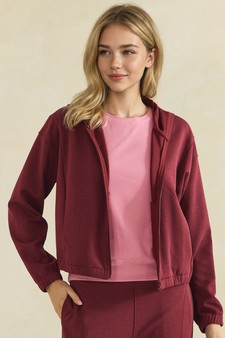 ETA 08/13/26 - LightWeight Modal Scuba Zip-Up Hooded Jacket style 4