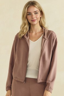 ETA 08/13/26 - LightWeight Modal Scuba Zip-Up Hooded Jacket style 4