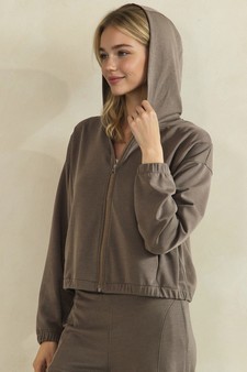 ETA 08/13/26 - LightWeight Modal Scuba Zip-Up Hooded Jacket style 3