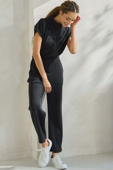 Women's UltraChic Soft Shortsleeve Jumpsuit style 5