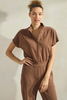 Women's UltraChic Soft Shortsleeve Jumpsuit style 4