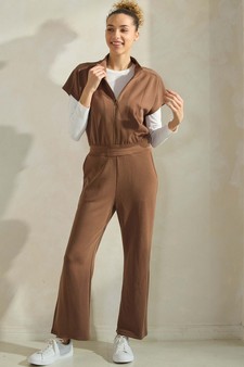 Women's UltraChic Soft Shortsleeve Jumpsuit style 5