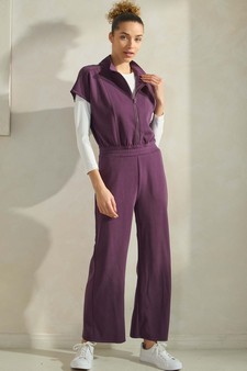 Women's UltraChic Soft Shortsleeve Jumpsuit style 5