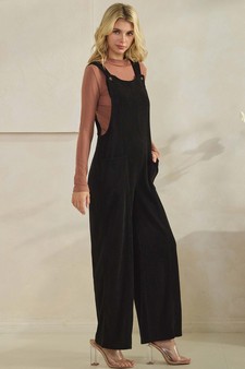 The Classic Relaxed Wide-Leg Corduroy Overalls style 3