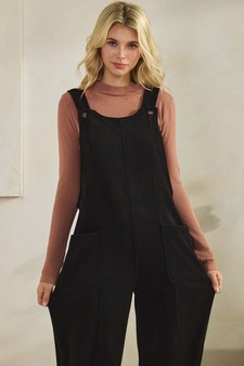 The Classic Relaxed Wide-Leg Corduroy Overalls style 4