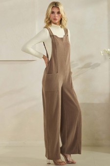 The Classic Relaxed Wide-Leg Corduroy Overalls style 3