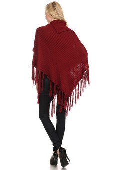 Women's Sequence Crochet Knit Poncho style 5