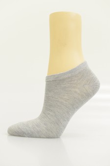 Kid's Solid Grey Low Cut Socks