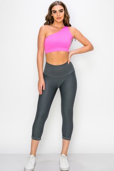 Women's High Performance Moto Style Capri Compression Leggings style 4