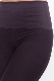 Women's Ombre Moto Ridge Detail High Performance Activewear Compression Leggings style 4