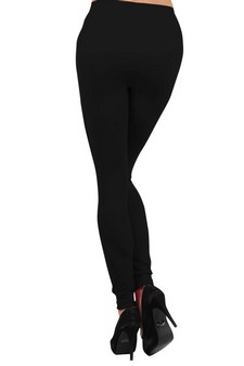 Solid Color Seamless Fleece Lined Legging style 3