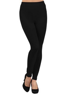 Solid Color Seamless Fleece Tights style 3