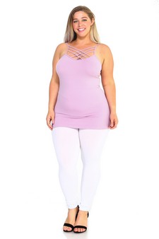 Womens Seamless Triple Criss-Cross Front Cami style 4