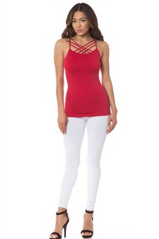 Women's Seamless Triple Criss-Cross Front Cami style 6