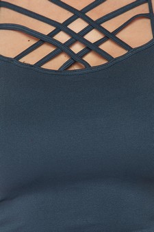 Women's Seamless Triple Criss-Cross Front Cami style 5