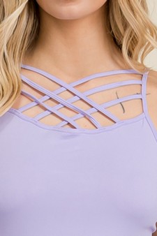 Women's Seamless Triple Criss-Cross Front Cami style 4