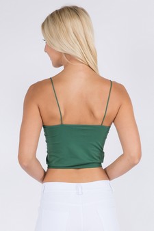 Lady's Seamless Skinny Strap Cropped Cami style 3