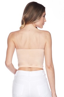 Lady's Seamless Skinny Strap Cropped Cami style 4