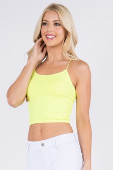 Lady's Seamless Skinny Strap Cropped Cami style 2