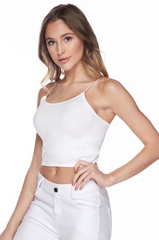 Lady's Seamless Skinny Strap Cropped Cami style 5