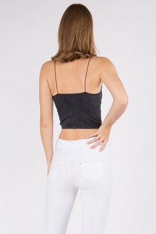 Lady’s Acid Wash Seamless Crop Cami style 3
