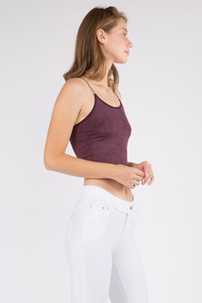 Lady’s Acid Wash Seamless Crop Cami style 2
