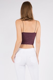 Lady’s Acid Wash Seamless Crop Cami style 3
