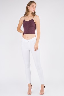Lady’s Acid Wash Seamless Crop Cami style 4
