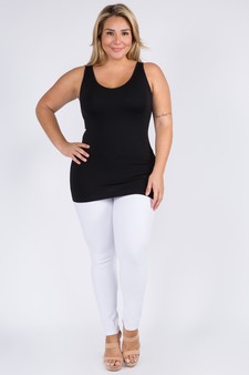 Lady's V or U Neckline Reversible Seamless Tank style 4