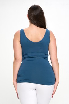 Lady's V or U Neckline Reversible Seamless Tank style 3