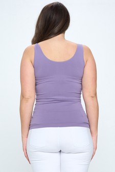 Lady's V or U Neckline Reversible Seamless Tank style 3