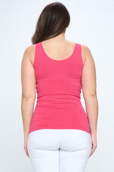 Lady's V or U Neckline Reversible Seamless Tank style 3