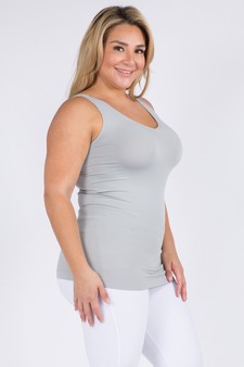 Lady's V or U Neckline Reversible Seamless Tank style 2