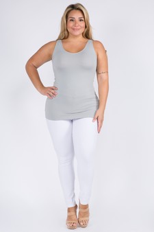 Lady's V or U Neckline Reversible Seamless Tank style 4