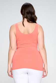 Lady's V or U Neckline Reversible Seamless Tank style 3