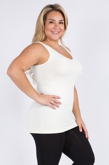 Lady's V or U Neckline Reversible Seamless Tank style 2