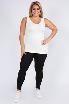 Lady's V or U Neckline Reversible Seamless Tank style 4