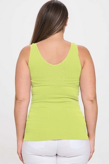 Lady's V or U Neckline Reversible Seamless Tank style 2