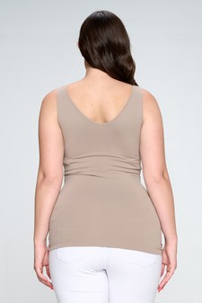 Lady's V or U Neckline Reversible Seamless Tank style 3