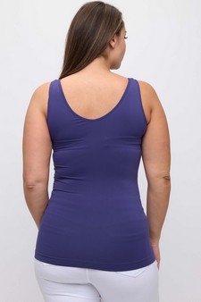 Lady's V or U Neckline Reversible Seamless Tank style 2
