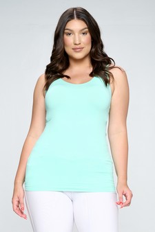Lady's V or U Neckline Reversible Seamless Tank style 4
