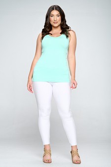 Lady's V or U Neckline Reversible Seamless Tank style 5