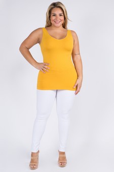 Lady's V or U Neckline Reversible Seamless Tank style 4