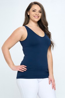 ETA 12/12/24 - Lady's V or U Neckline Reversible Seamless Tank style 2