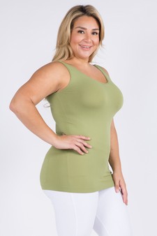 Lady's V or U Neckline Reversible Seamless Tank style 2