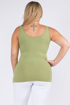 Lady's V or U Neckline Reversible Seamless Tank style 3