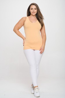 **New Color** Lady's V or U Neckline Reversible Seamless Tank style 5