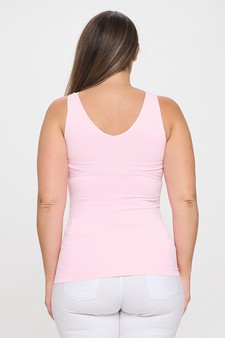 **New Color** Lady's V or U Neckline Reversible Seamless Tank style 3