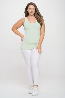 **New Color** Lady's V or U Neckline Reversible Seamless Tank style 5